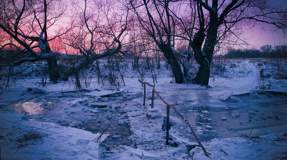 Спасатели обнаружили вмёрзший в лёд Москвы-реки труп женщины