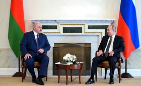 Путин провёл короткие переговоры с Лукашенко в Москве