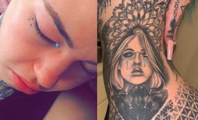 Известная тату-модель временно ослепла из-за татуировки на глазу
